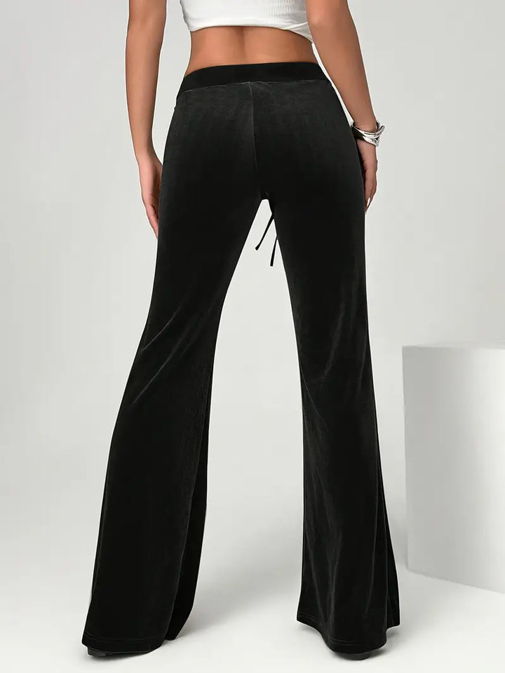 Agatha - Luxueux pantalon large en velours pour femme