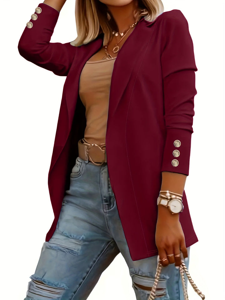 Albina | Blazer élégant à ouverture frontale pour femmes - Vêtement de travail décontracté et élégant parfait