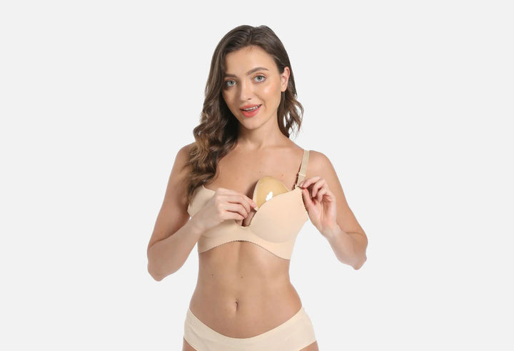 Mieke - Adhésifs Faciles à Appliquer pour Un Look Naturel avec des Coussinets de Soutien-Gorge Unis