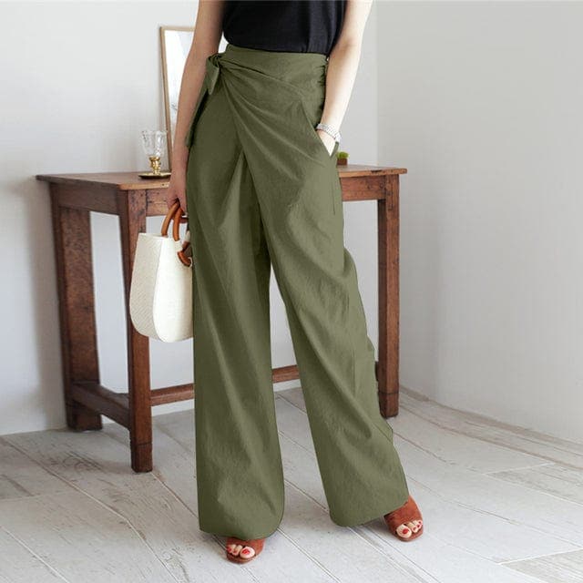 Elaine - Pantalon portefeuille chic avec une taille haute pour un look sophistiqué