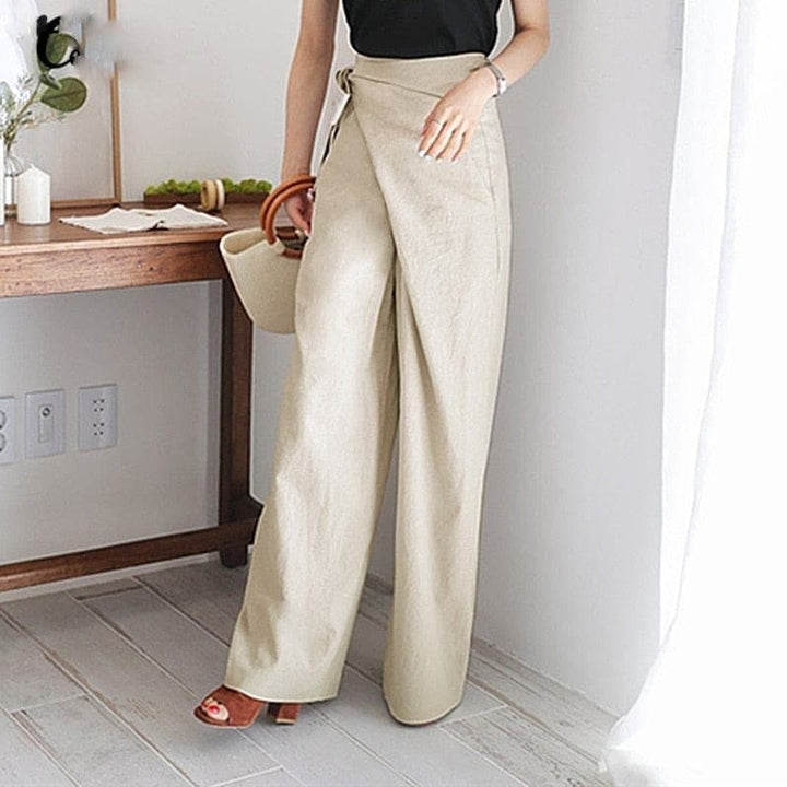 Elaine - Pantalon portefeuille chic avec une taille haute pour un look sophistiqué