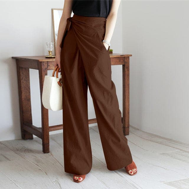 Elaine - Pantalon portefeuille chic avec une taille haute pour un look sophistiqué