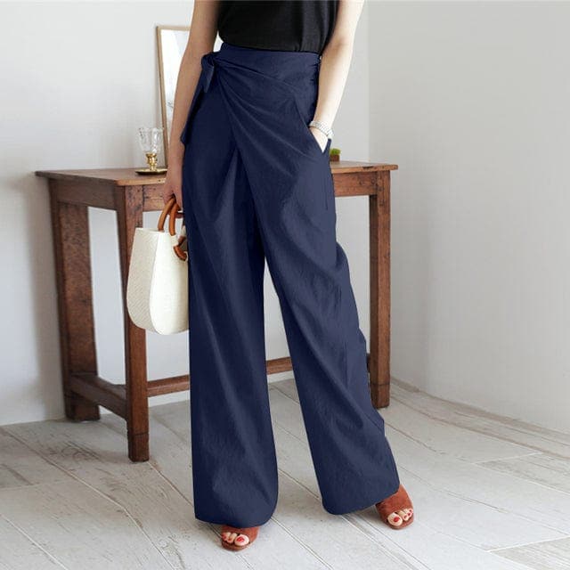 Elaine - Pantalon portefeuille chic avec une taille haute pour un look sophistiqué