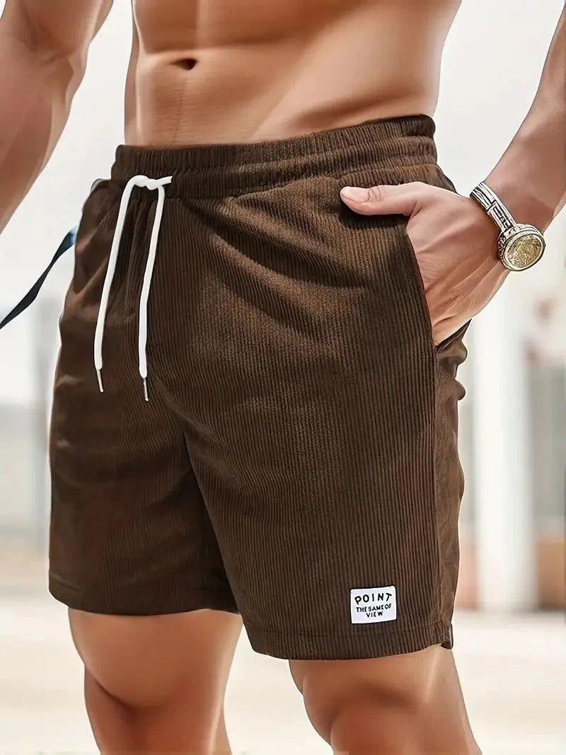 Bermudas pour hommes décontractées - tissu léger et respirant avec une taille élastique confortable et un cordon de serrage.