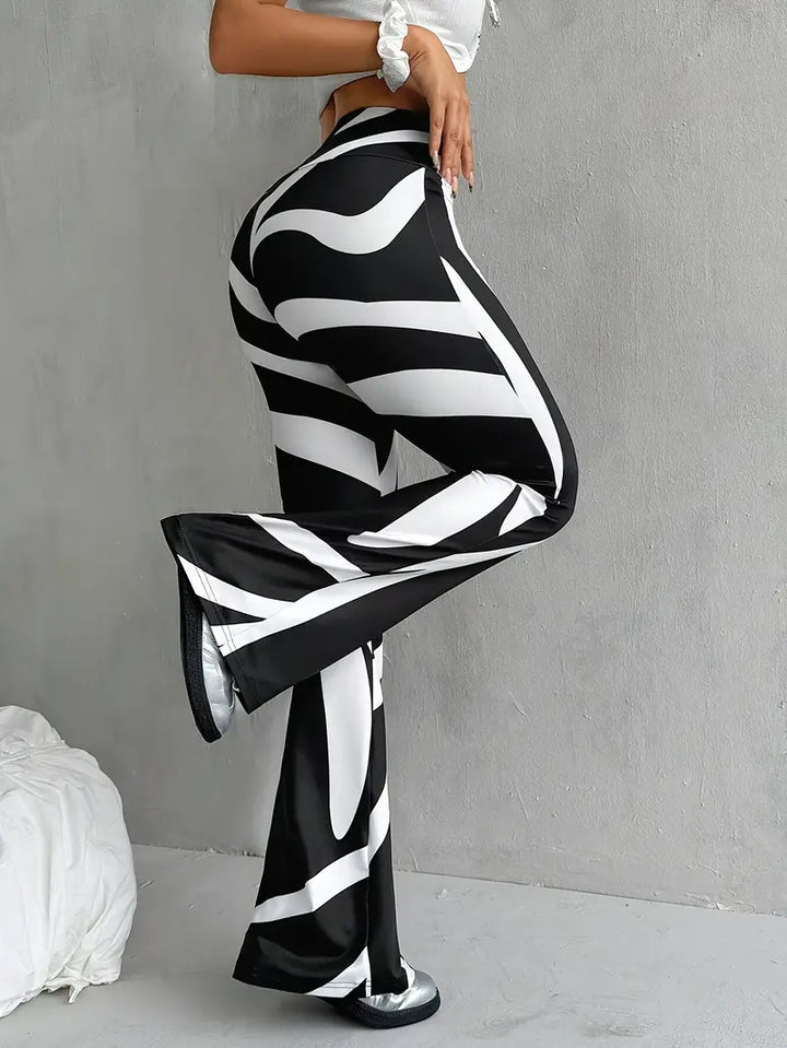Trudy - Pantalon mode à taille haute pour femmes