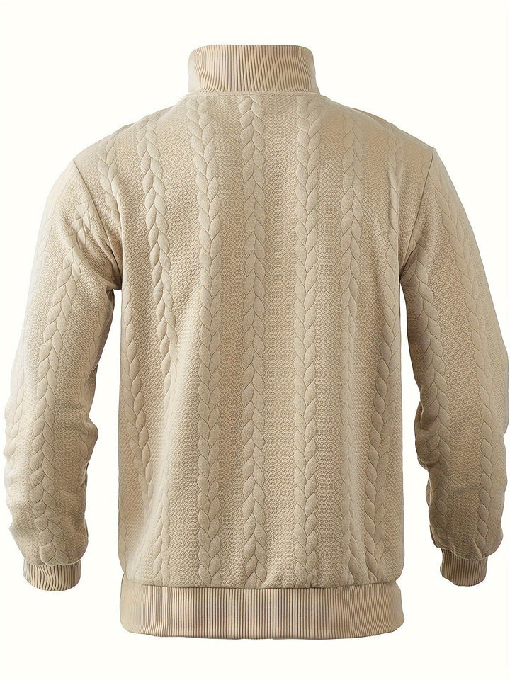 Alain™ - Pull vintage pour homme en cachemire avec fermeture éclair