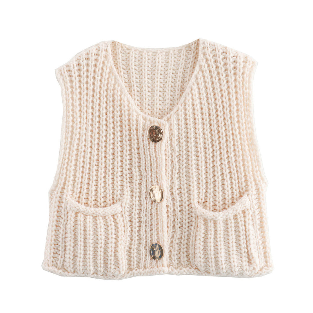 Lana - Gilet sans manches élégant en tricot pour une allure chic et confortable