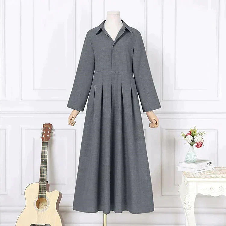 Robe de chambre maxi élégante avec plis féminins - GLORIA