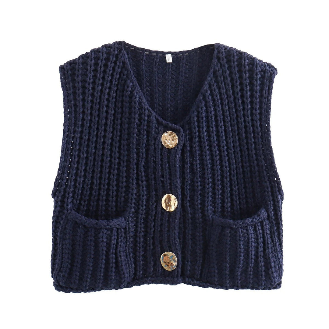 Lana - Gilet sans manches élégant en tricot pour une allure chic et confortable
