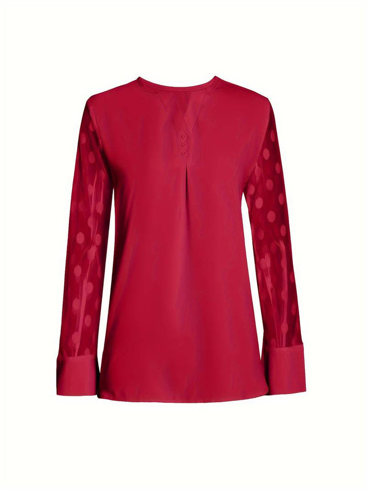 Kariselle | Blouse en maille à manches longues pour femmes - Top luxueux et respirant pour un look élégant