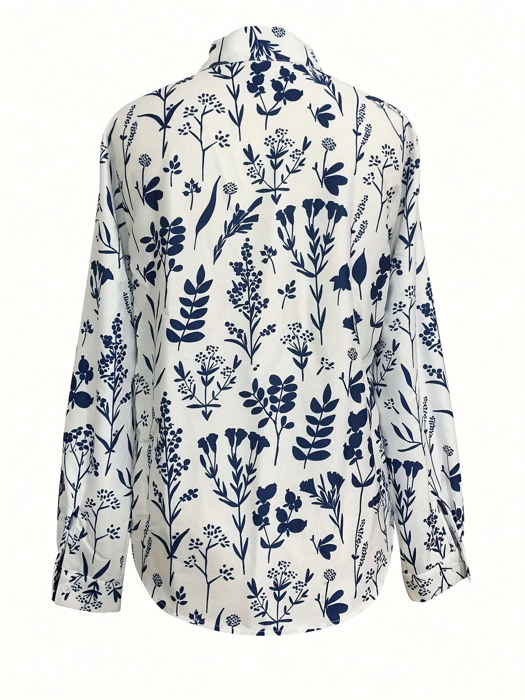 Chemisier Femme Velmira avec Imprimé Floral et Boutonnage - Manches Longues, Style Décontracté, Col Rabattu