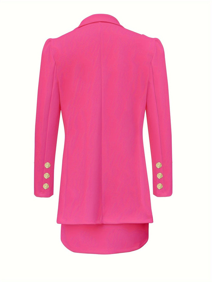 Kaelis | Ensemble blazer chic pour femmes avec blazer élégant, manches longues et mini-jupe assortie pour un look raffiné.