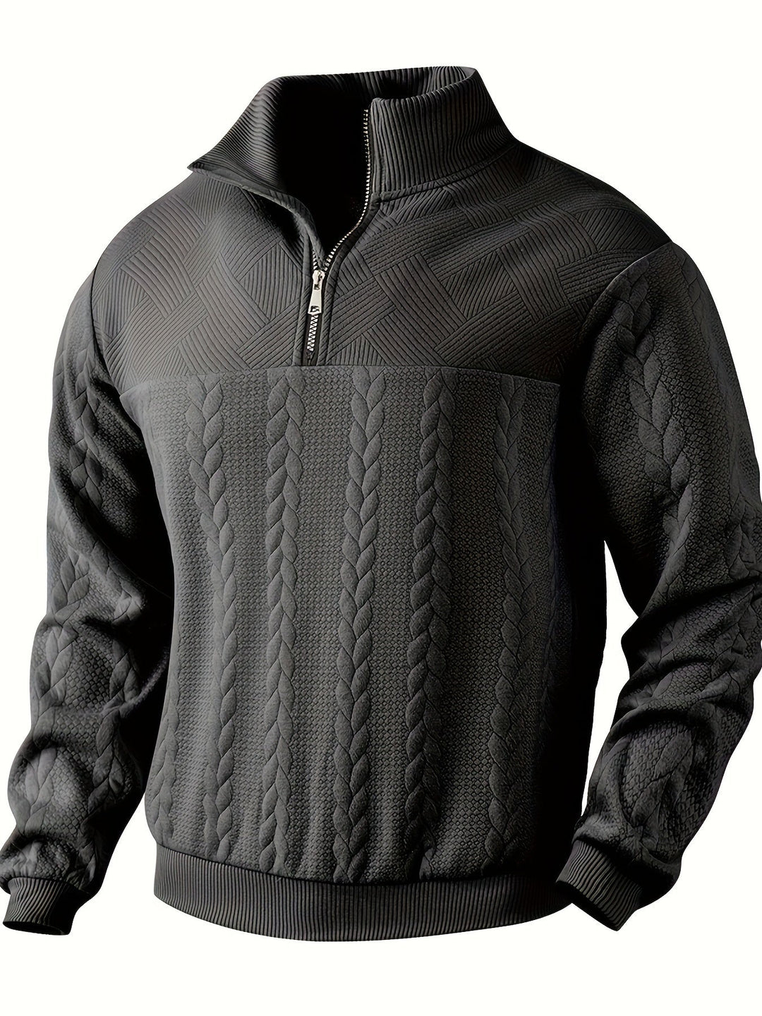 Alain™ - Pull vintage pour homme en cachemire avec fermeture éclair