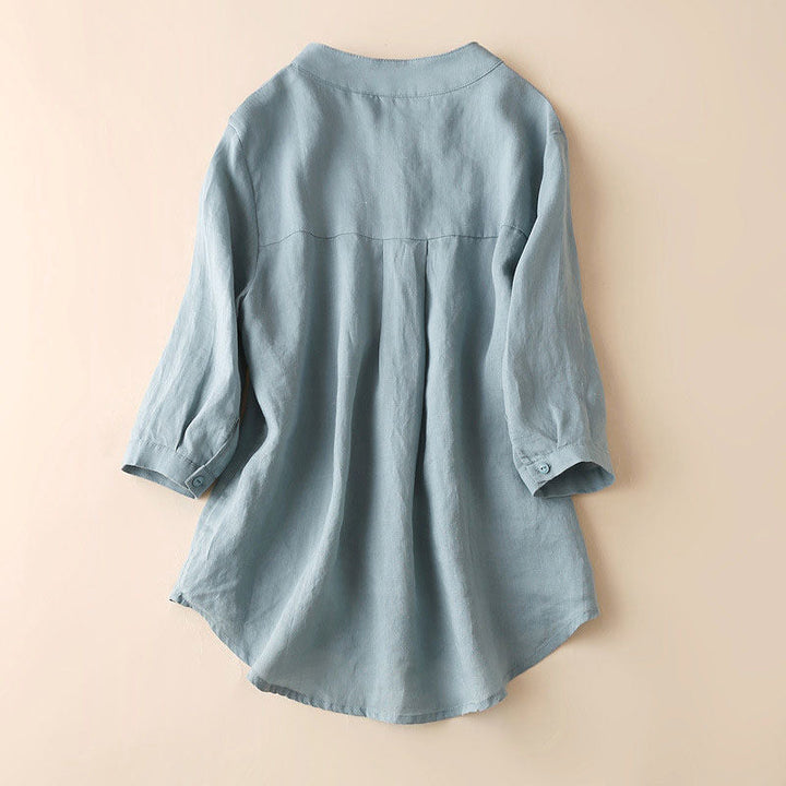 Faerinne | Blouse Élégante pour Femmes en Coton Lin - Légère et Confortable pour un Style Décontracté