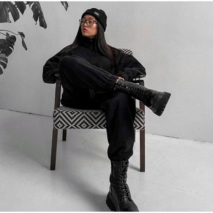 Jogging noir stylé pour femme - Pearl Collection