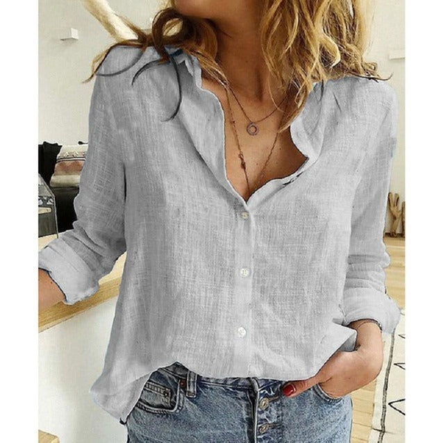 Blouse Élégante Ashna pour Femmes avec Manches Longues, Boutons et Col pour un Look Chic
