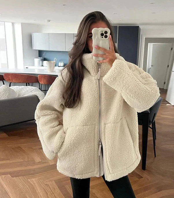 Pauline™ - Veste Teddy en coton douillet