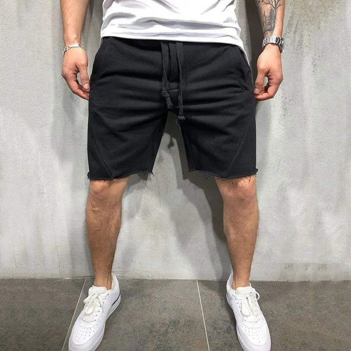 Shorts décontractés pour hommes - mélange de coton doux avec poches et longueur genou.