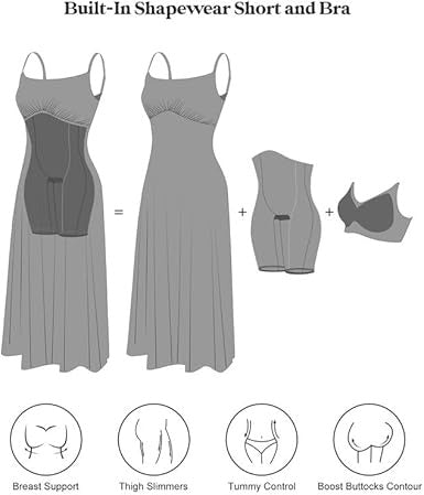 Iyana | Robe shapewear élégante avec soutien-gorge intégré pour un ajustement parfait