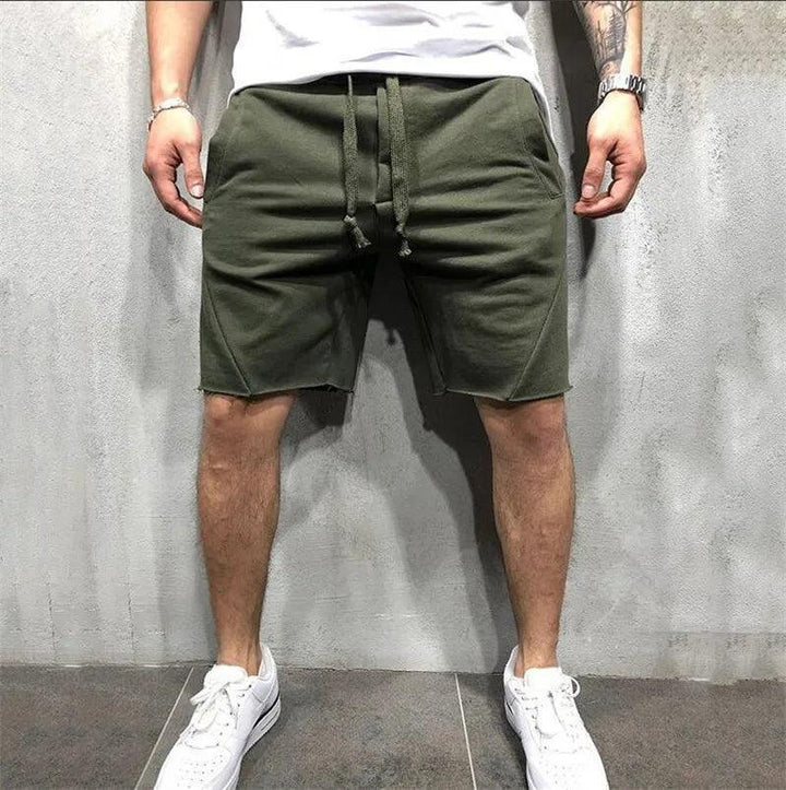 Shorts décontractés pour hommes - mélange de coton doux avec poches et longueur genou.