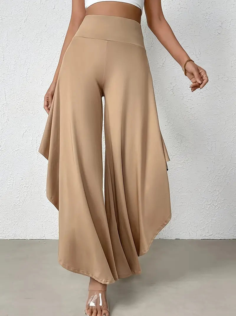 Chic Ingrid - Pantalon avec flair : jambes larges et zoom asymétrique tendance