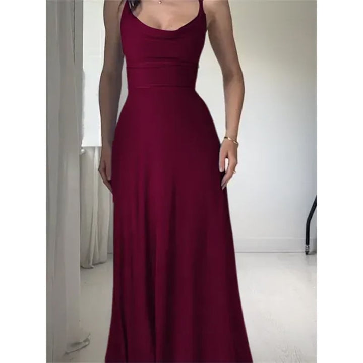 Laurice - Robe Maxi Drapée Élégante pour une Apparence Rafinée