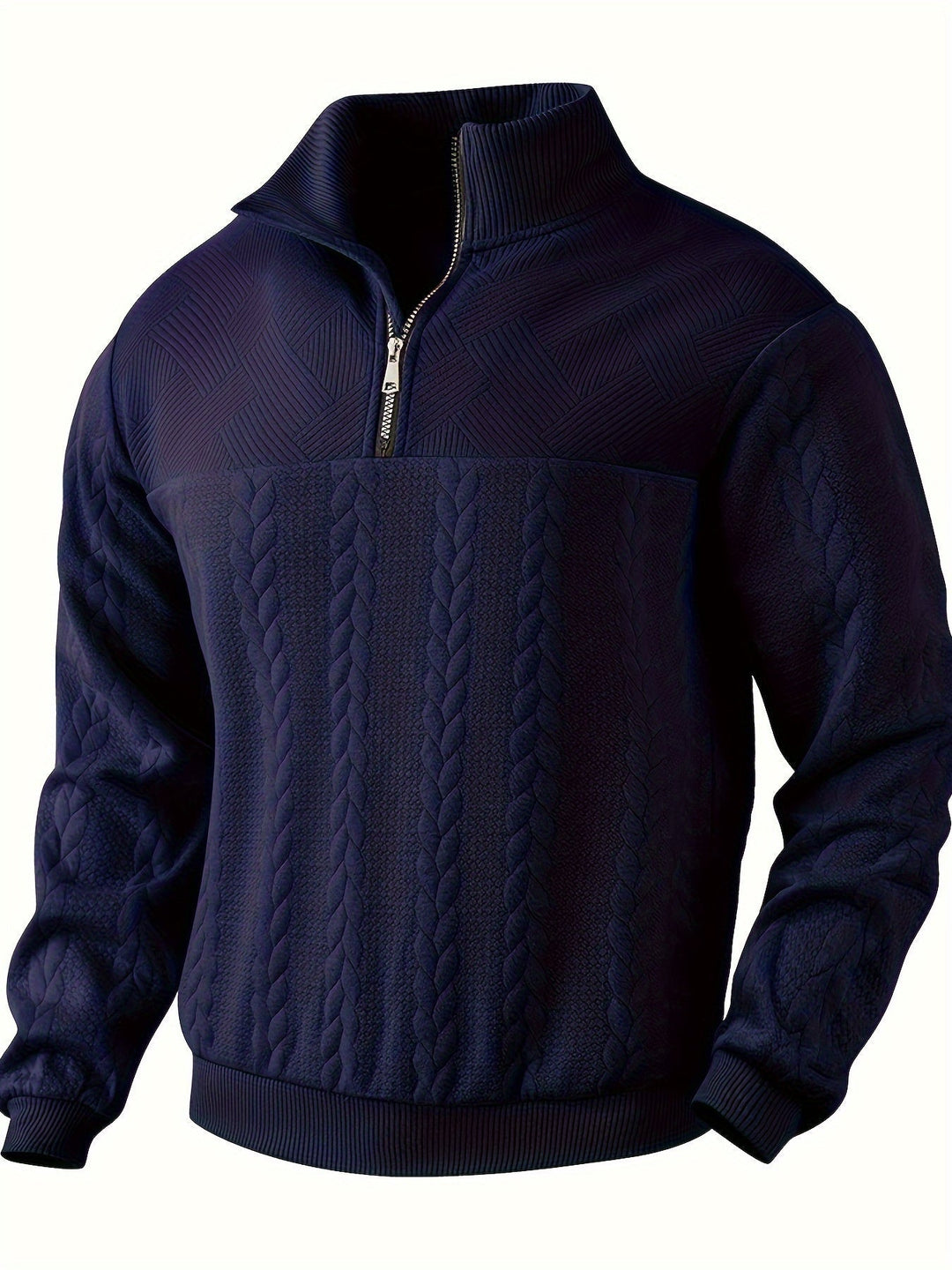 Alain™ - Pull vintage pour homme en cachemire avec fermeture éclair