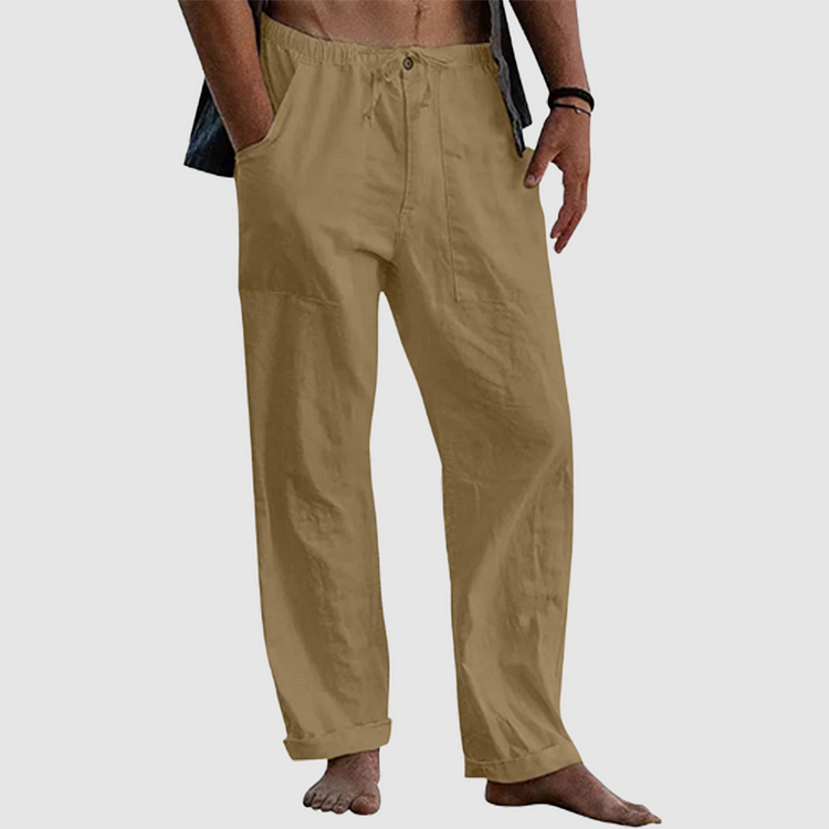 Evano - pantalon en lin pour homme, élégant et décontracté, pour un look stylé et confortable.