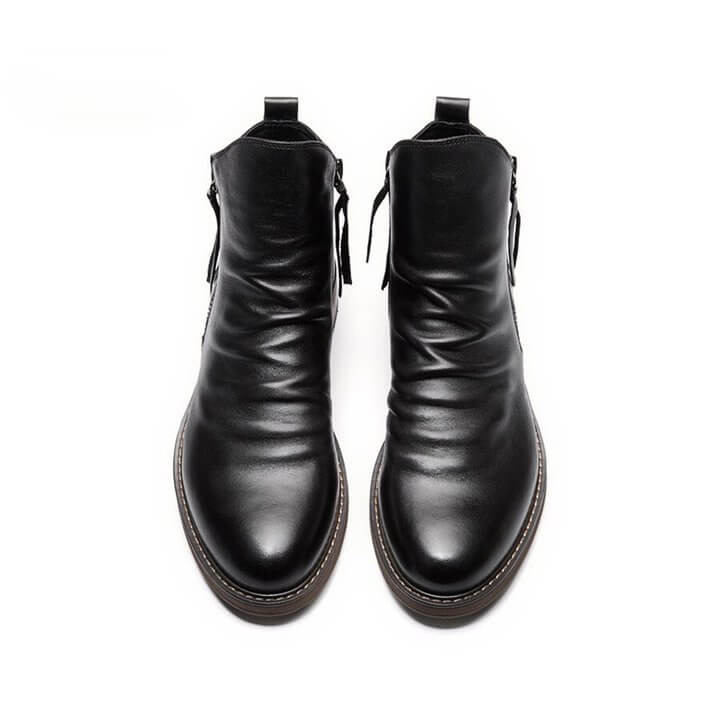 Bottes à zip en cuir™ - Design élégant en cuir véritable et durable pour adultes au style raffiné