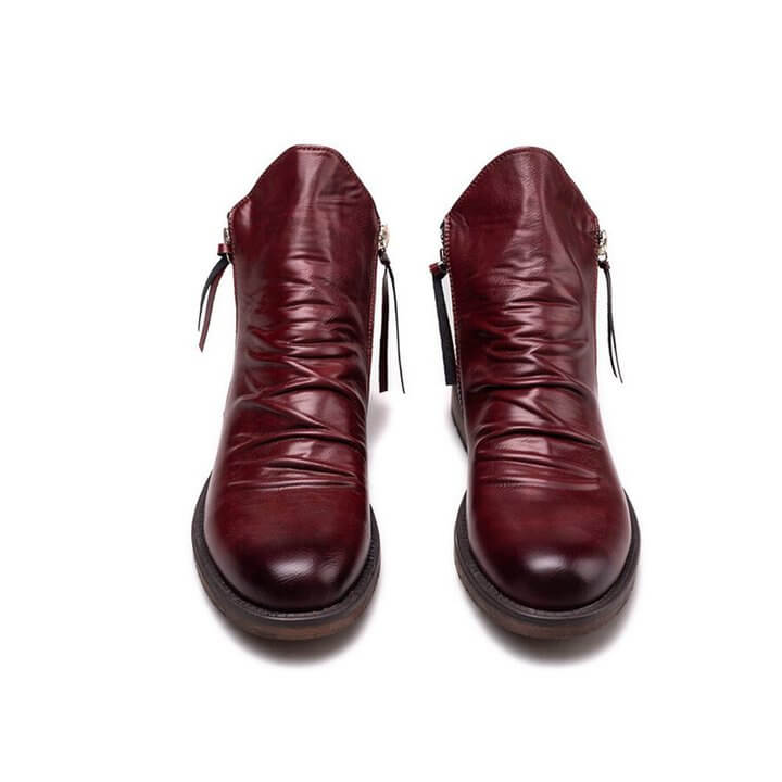 Bottes à zip en cuir™ - Design élégant en cuir véritable et durable pour adultes au style raffiné