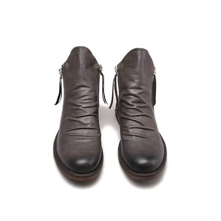 Bottes à zip en cuir™ - Design élégant en cuir véritable et durable pour adultes au style raffiné