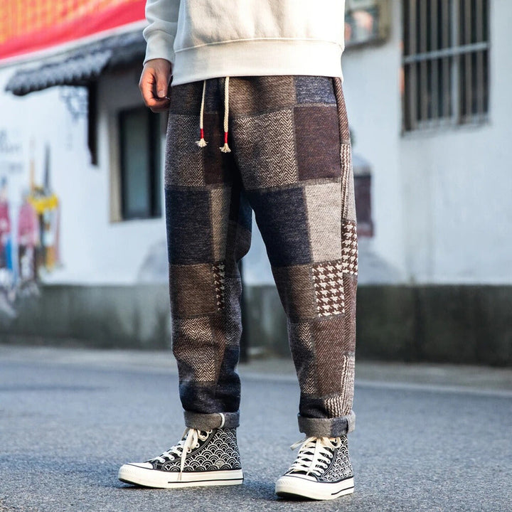 Elian - Pantalon patchwork Rétro Élégant pour Hommes