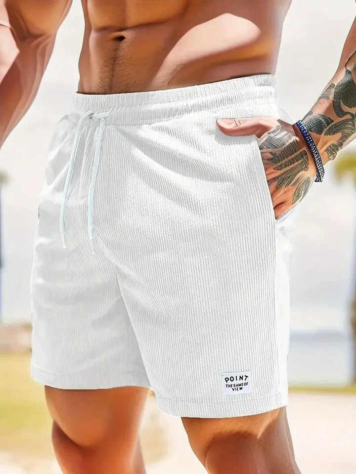 Bermudas pour hommes décontractées - tissu léger et respirant avec une taille élastique confortable et un cordon de serrage.