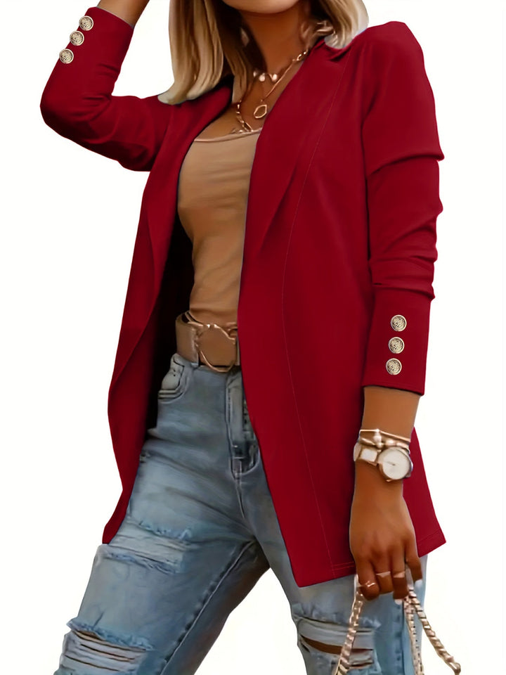 Albina | Blazer élégant à ouverture frontale pour femmes - Vêtement de travail décontracté et élégant parfait