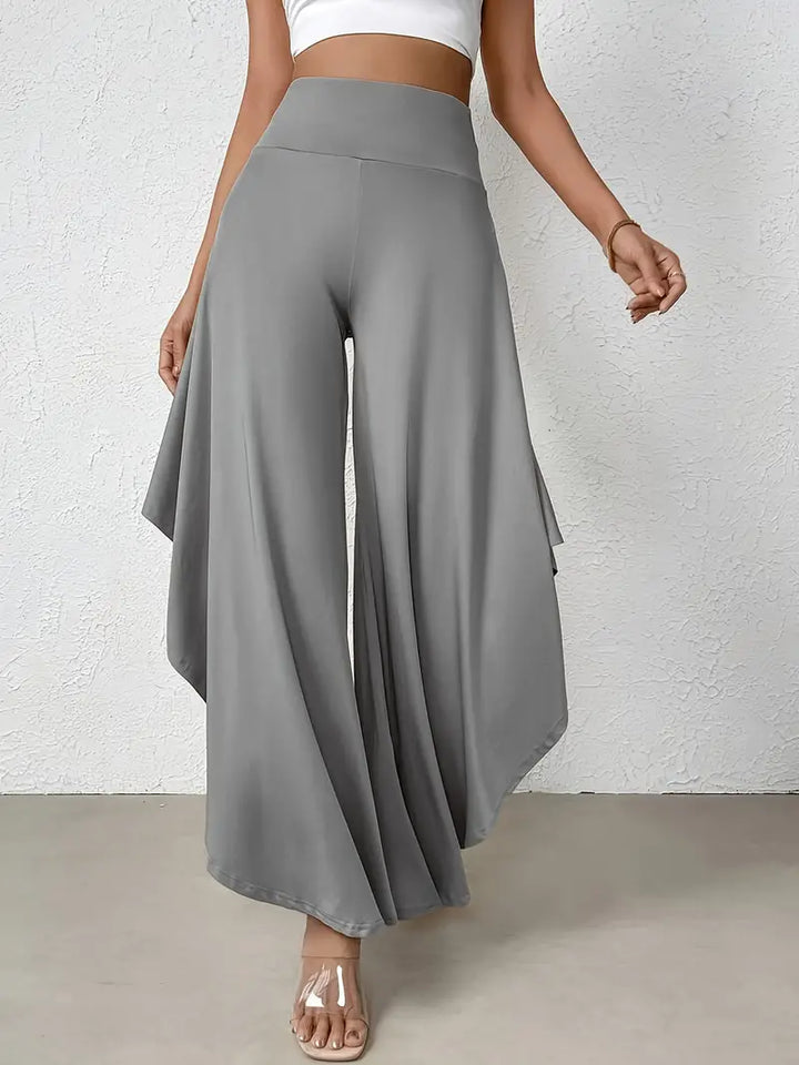 Chic Ingrid - Pantalon avec flair : jambes larges et zoom asymétrique tendance
