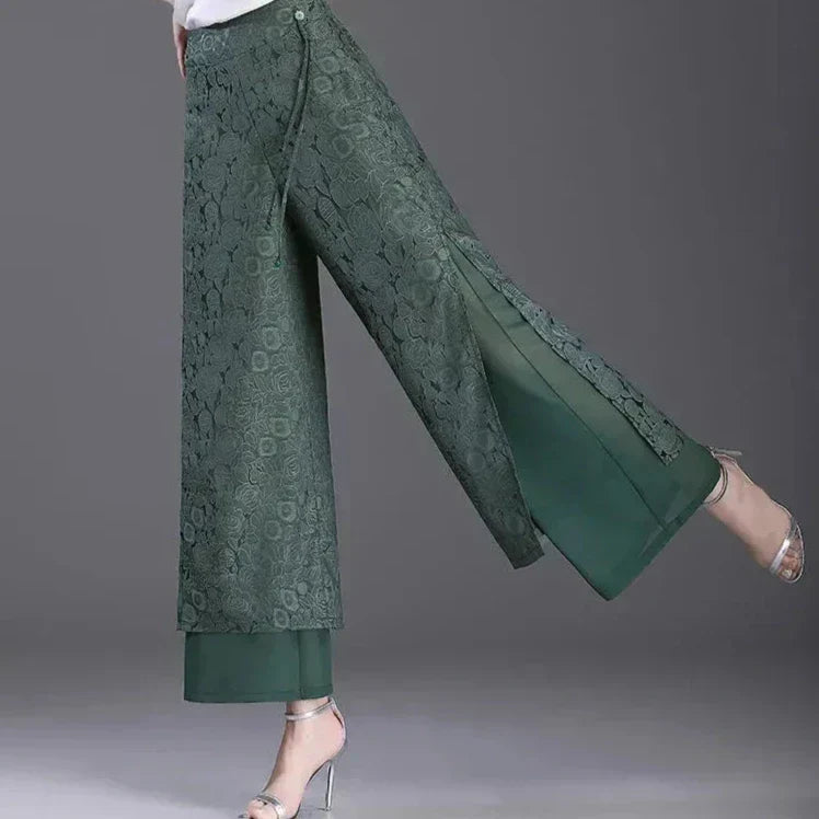 Agatha - Pantalon large double épaisseur très tendance pour un look stylé