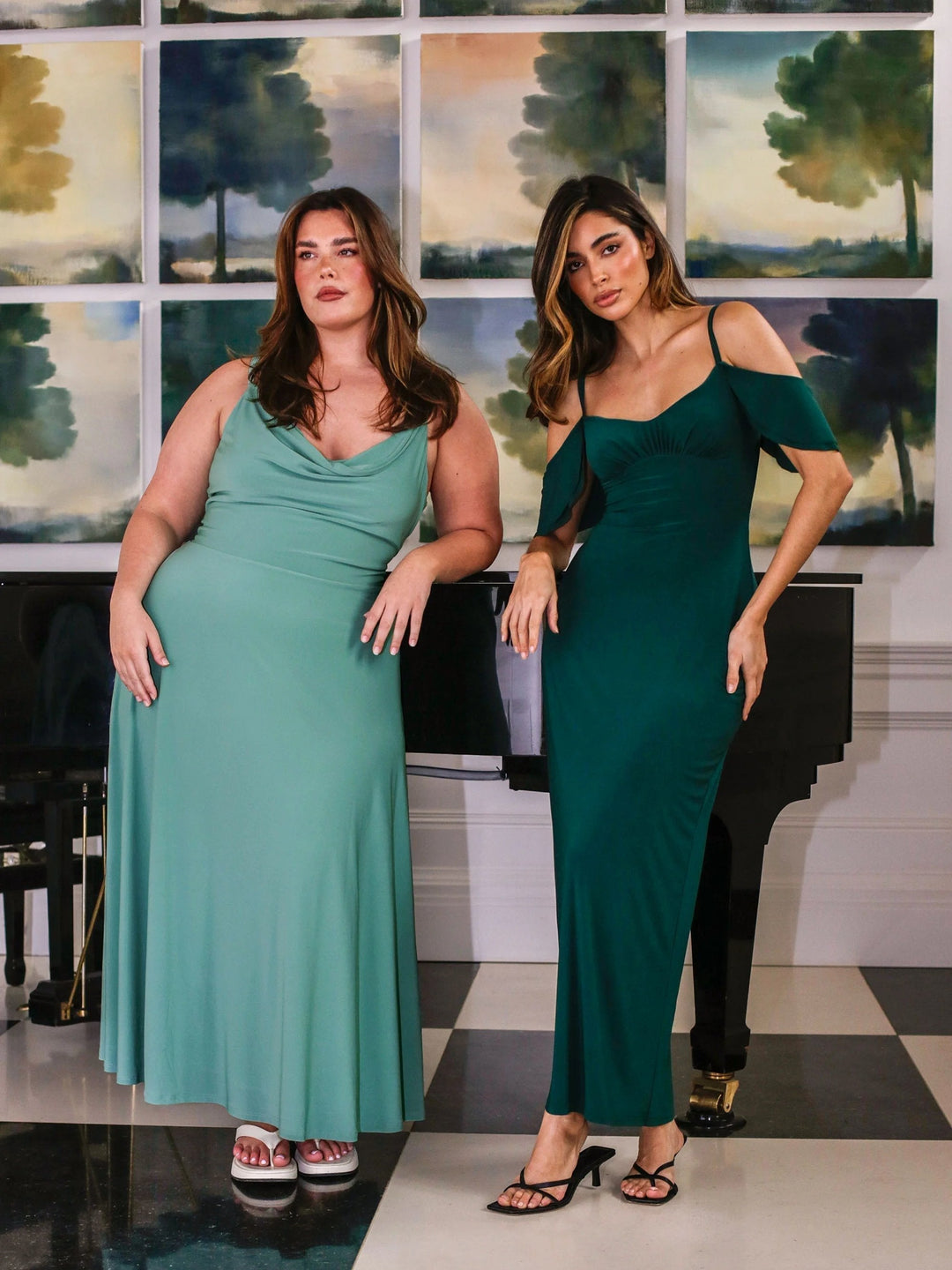 Laurice - Robe Maxi Drapée Élégante pour une Apparence Rafinée