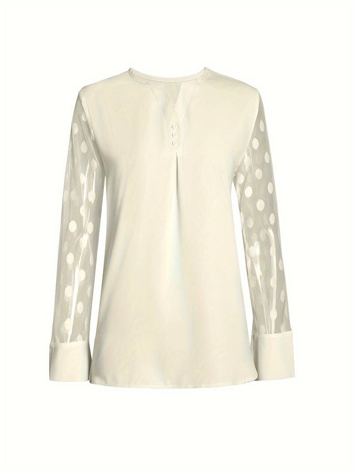 Kariselle | Blouse en maille à manches longues pour femmes - Top luxueux et respirant pour un look élégant
