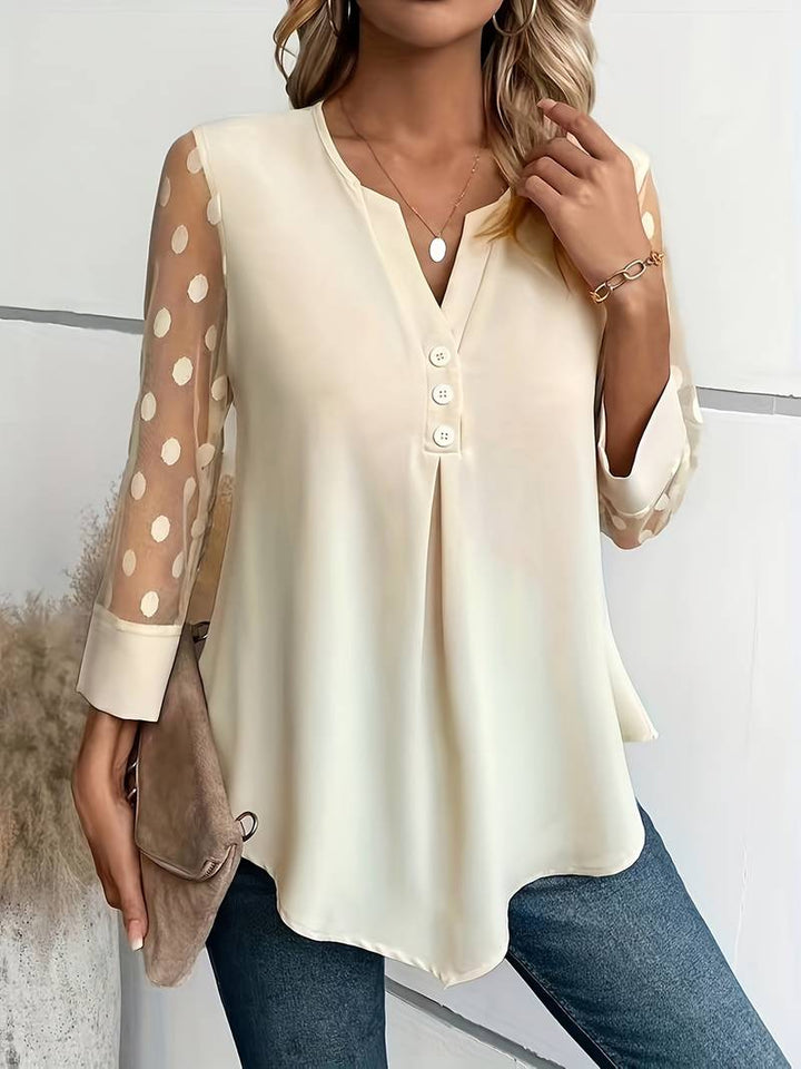 Kariselle | Blouse en maille à manches longues pour femmes - Top luxueux et respirant pour un look élégant