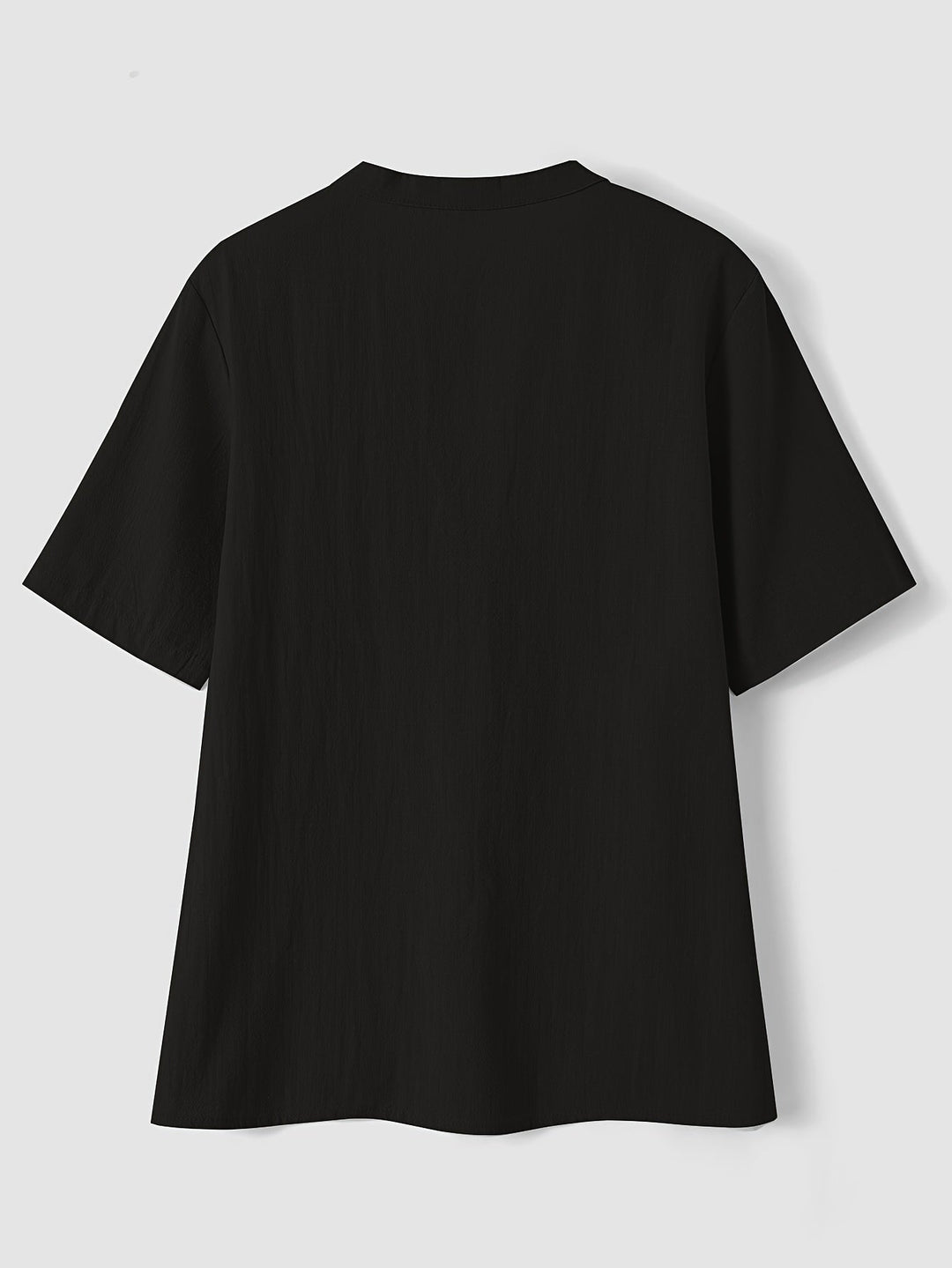 Blouse Femme Élégante Mattea à Encolure en V, Manches Courtes et Détail de Boutonnière Chic