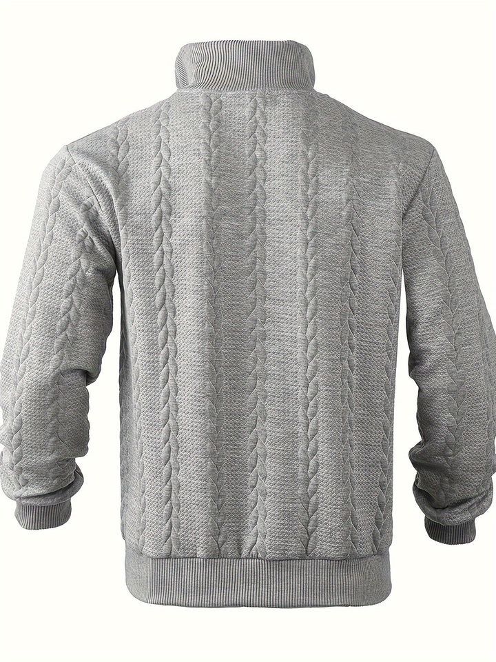 Alain™ - Pull vintage pour homme en cachemire avec fermeture éclair