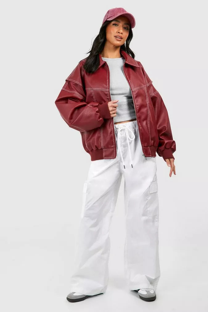 Pauline™ - Veste en cuir grande taille