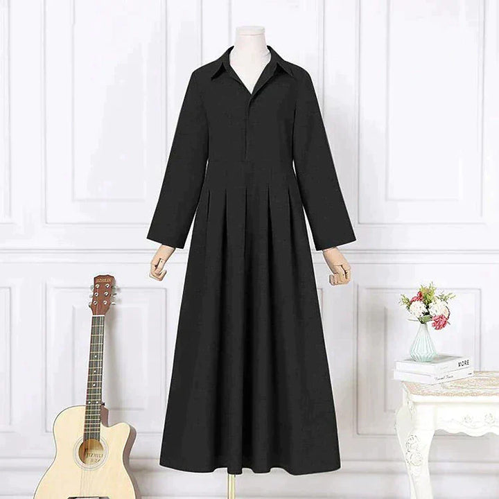 Robe de chambre maxi élégante avec plis féminins - GLORIA