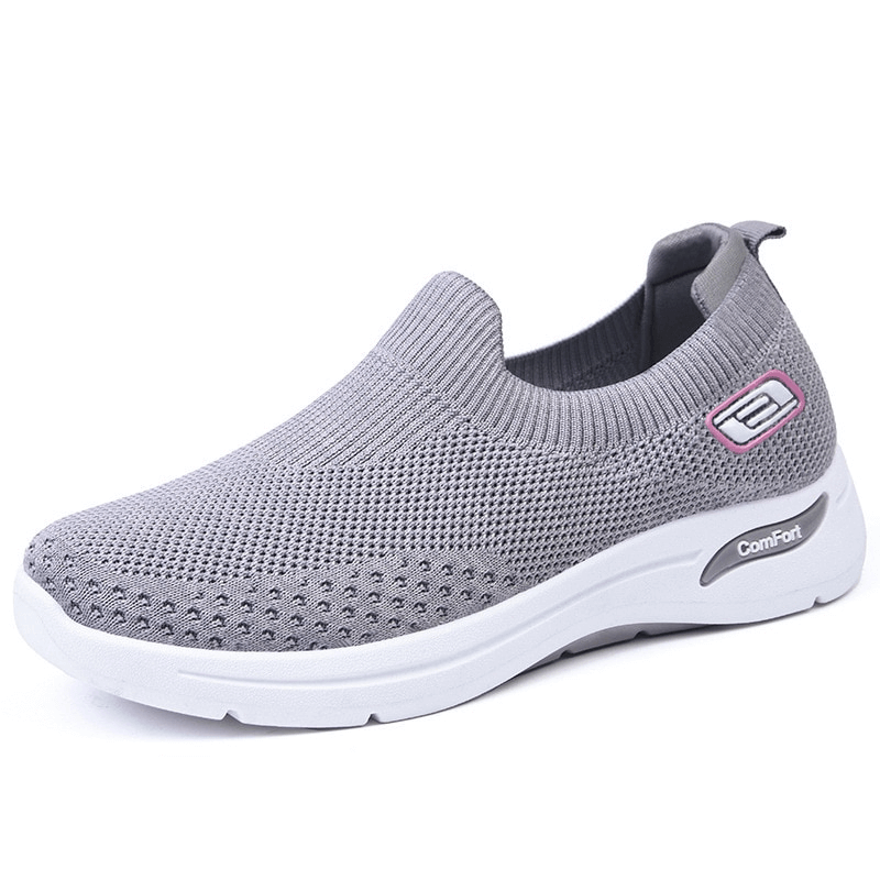 Chaussures de sport et de randonnée pour femmes OrthoEase Comfort avec un design léger et élastique et une semelle orthopédique.