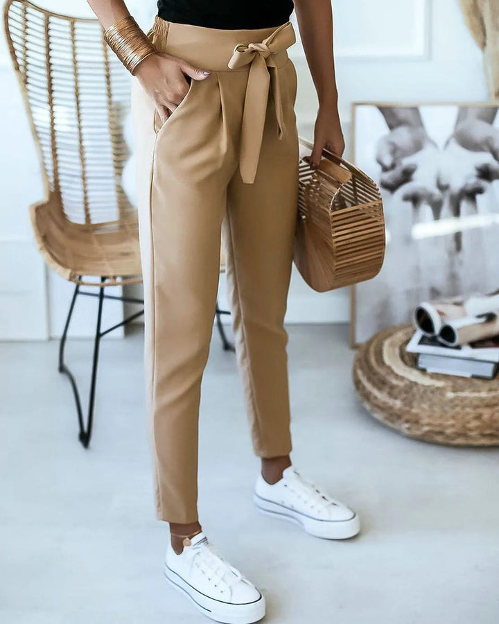 Aiyani - Pantaloons Élégant à Taille Haute Casual pour Confort et Style