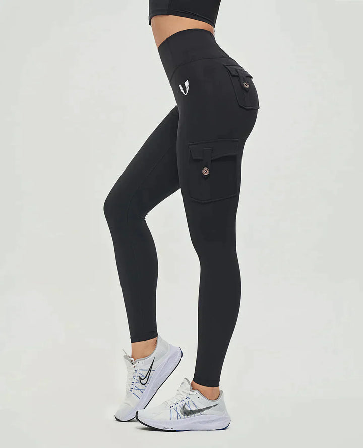 Jeana - Leggings cargo de haute qualité avec une taille haute luxueuse