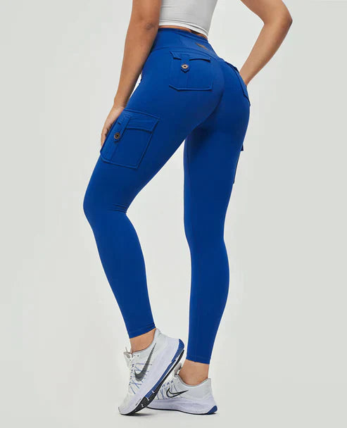 Jeana - Leggings cargo de haute qualité avec une taille haute luxueuse