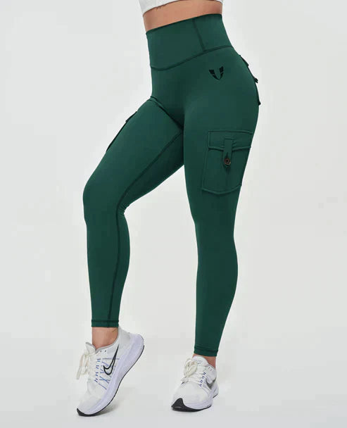 Jeana - Leggings cargo de haute qualité avec une taille haute luxueuse