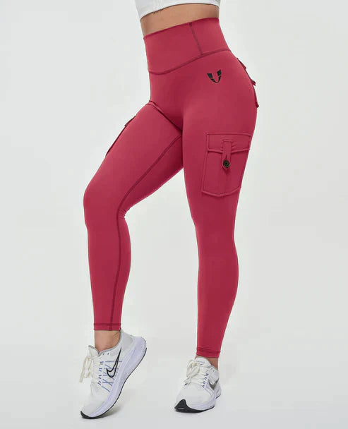 Jeana - Leggings cargo de haute qualité avec une taille haute luxueuse