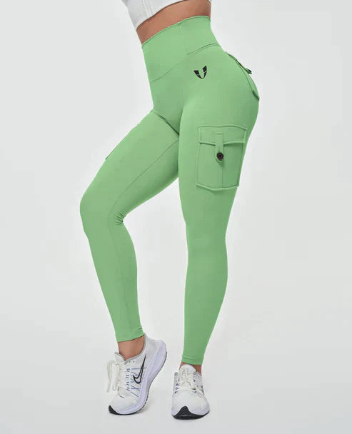Jeana - Leggings cargo de haute qualité avec une taille haute luxueuse